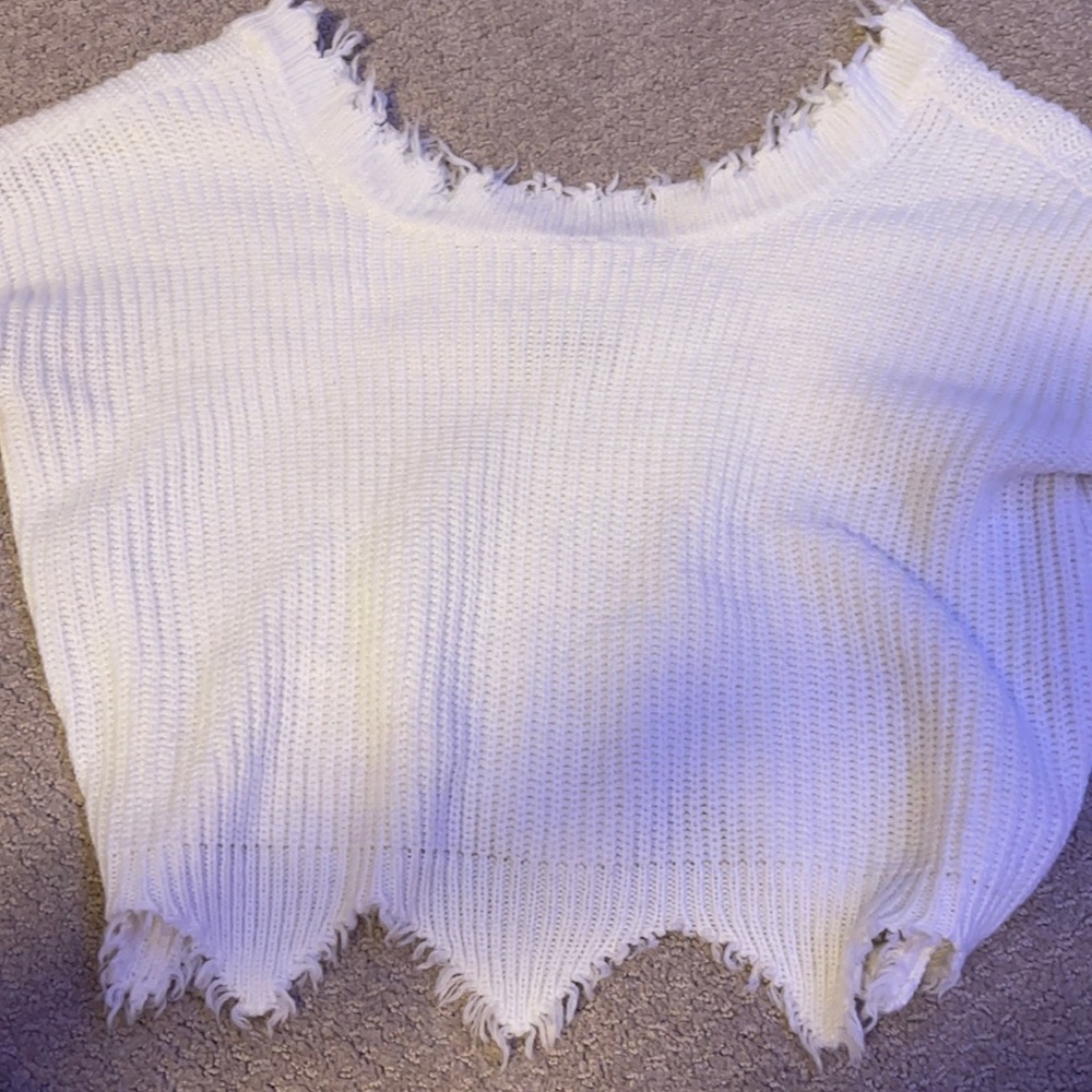 shein white sweater